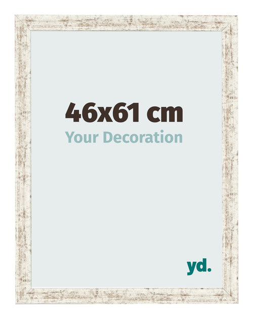 Fotokader 46x61cm Wit Vintage MDF Bologna Voorzijde Maat | Yourdecoration.be