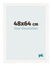 Fotokader 48x64 cm Wit Hoogglans MDF Bologna Voorzijde Maat | Yourdecoration.be