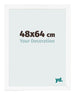 Fotokader 48x64 cm Wit Mat MDF Bologna Voorzijde Maat | Yourdecoration.be