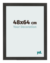 Fotokader 48x64 cm Zwart Mat MDF Bologna Voorzijde Maat | Yourdecoration.be