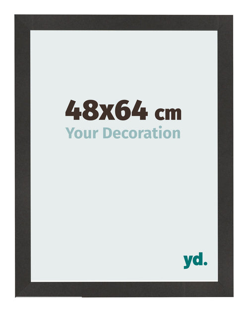 Fotokader 48x64 cm Zwart Mat MDF Bologna Voorzijde Maat | Yourdecoration.be