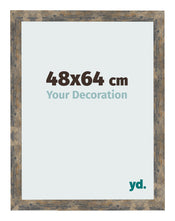 Fotokader 48x64cm Blauw Goud Gemeleerd MDF Bologna Voorzijde Maat | Yourdecoration.be