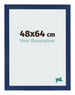 Fotokader 48x64cm Donkerblauw Geveegd MDF Bologna Voorzijde Maat | Yourdecoration.be