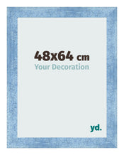 Fotokader 48x64cm Helder Blauw Geveegd MDF Pisa Voorzijde Maat | Yourdecoration.be