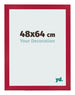 Fotokader 48x64cm Rood MDF Bologna Voorzijde Maat | Yourdecoration.be