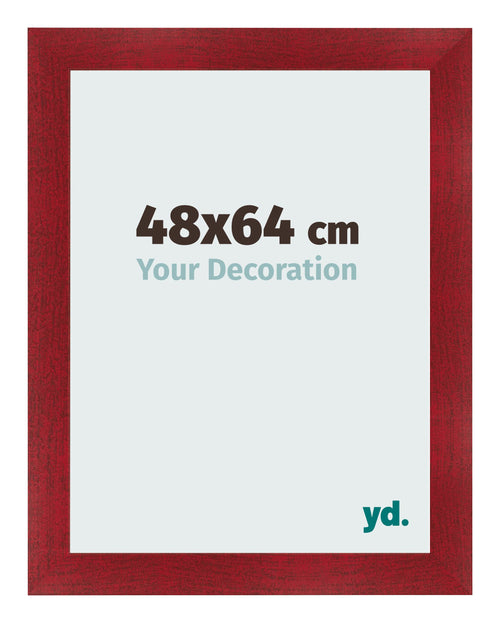 Fotokader 48x64cm Wijnrood Geveegd MDF Pisa Voorzijde Maat | Yourdecoration.be