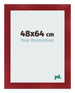 Fotokader 48x64cm Wijnrood Geveegd MDF Pisa Voorzijde Maat | Yourdecoration.be