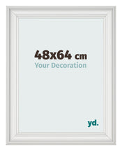 Fotokader 48x64cm Wit Geveegd MDF Lazio Voorzijde Maat | Yourdecoration.be