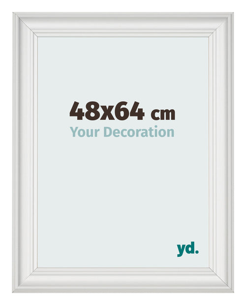 Fotokader 48x64cm Wit Geveegd MDF Lazio Voorzijde Maat | Yourdecoration.be