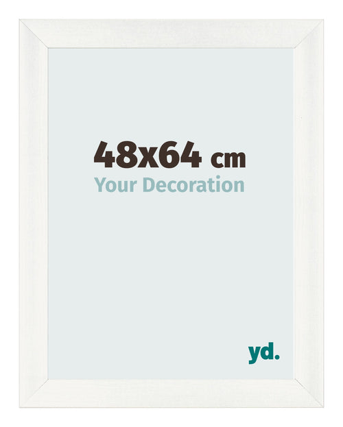 Fotokader 48x64cm Wit Geveegd MDF Pisa Voorzijde Maat | Yourdecoration.be