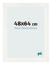 Fotokader 48x64cm Wit Geveegd MDF Pisa Voorzijde Maat | Yourdecoration.be