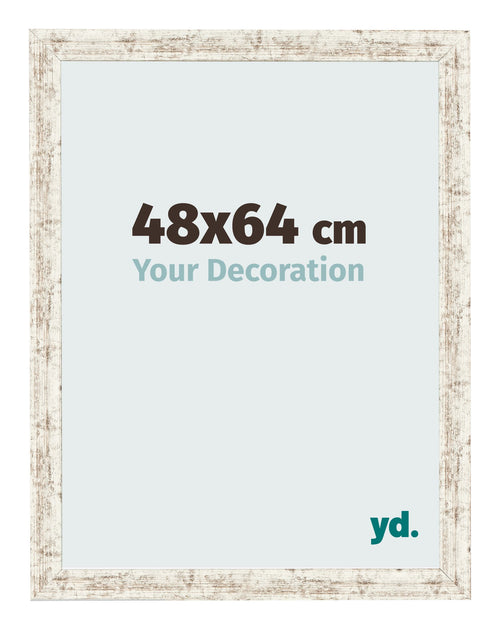 Fotokader 48x64cm Wit Vintage MDF Bologna Voorzijde Maat | Yourdecoration.be