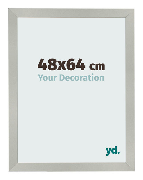 Fotokader 48x64cm Zilver Mat MDF Bologna Voorzijde Maat | Yourdecoration.be