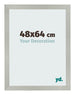 Fotokader 48x64cm Zilver Mat MDF Bologna Voorzijde Maat | Yourdecoration.be