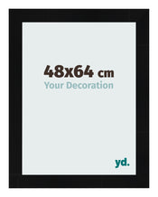 Fotokader 48x64cm Zwart Hoogglans MDF Pisa Voorzijde Maat | Yourdecoration.be