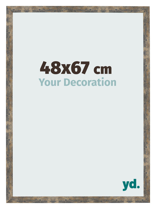 Fotokader 48x67cm Blauw Goud Gemeleerd MDF Bologna Voorzijde Maat | Yourdecoration.be