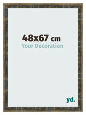 Fotokader 48x67cm Blauw Goud Gemeleerd MDF Pisa Voorzijde Maat | Yourdecoration.be