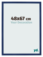 Fotokader 48x67cm Donkerblauw Geveegd MDF Bologna Voorzijde Maat | Yourdecoration.be