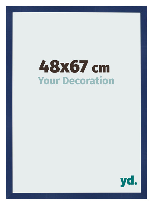 Fotokader 48x67cm Donkerblauw Geveegd MDF Bologna Voorzijde Maat | Yourdecoration.be