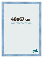 Fotokader 48x67cm Helder Blauw Geveegd MDF Pisa Voorzijde Maat | Yourdecoration.be
