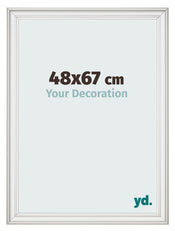 Fotokader 48x67cm Wit Geveegd MDF Lazio Voorzijde Maat | Yourdecoration.be