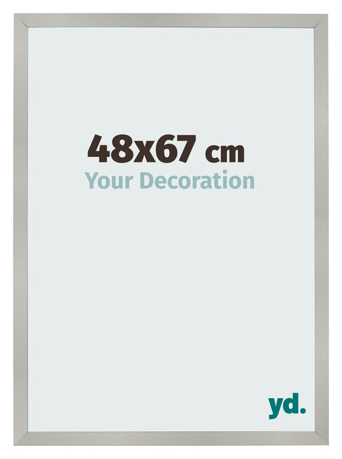 Fotokader 48x67cm Zilver Mat MDF Bologna Voorzijde Maat | Yourdecoration.be
