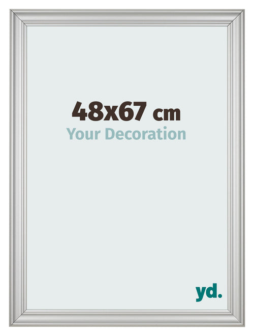 Fotokader 48x67cm Zilver Mat MDF Lazio Voorzijde Maat | Yourdecoration.be