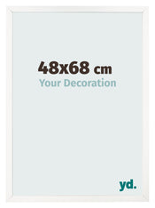 Fotokader 48x68 cm Wit Hoogglans MDF Bologna Voorzijde Maat | Yourdecoration.be