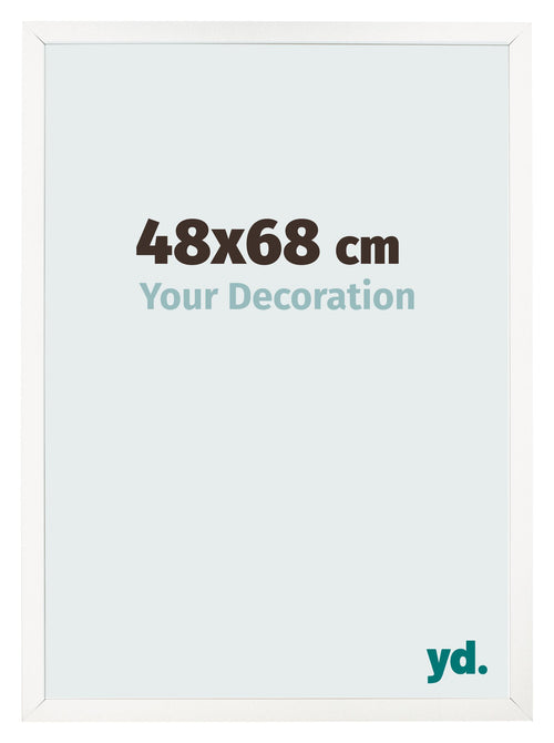 Fotokader 48x68 cm Wit Hoogglans MDF Bologna Voorzijde Maat | Yourdecoration.be