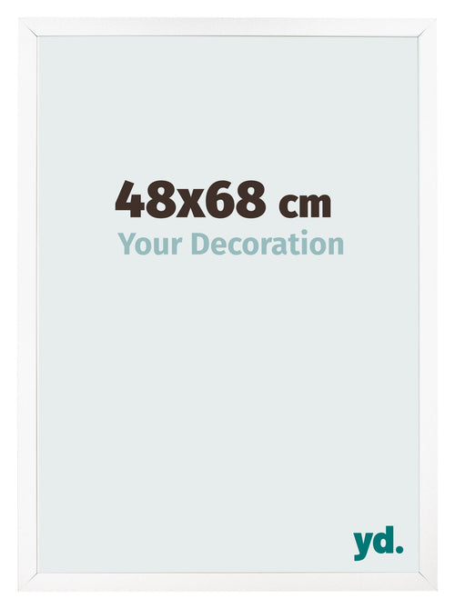 Fotokader 48x68 cm Wit Mat MDF Bologna Voorzijde Maat | Yourdecoration.be
