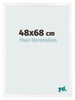 Fotokader 48x68 cm Wit Mat MDF Bologna Voorzijde Maat | Yourdecoration.be