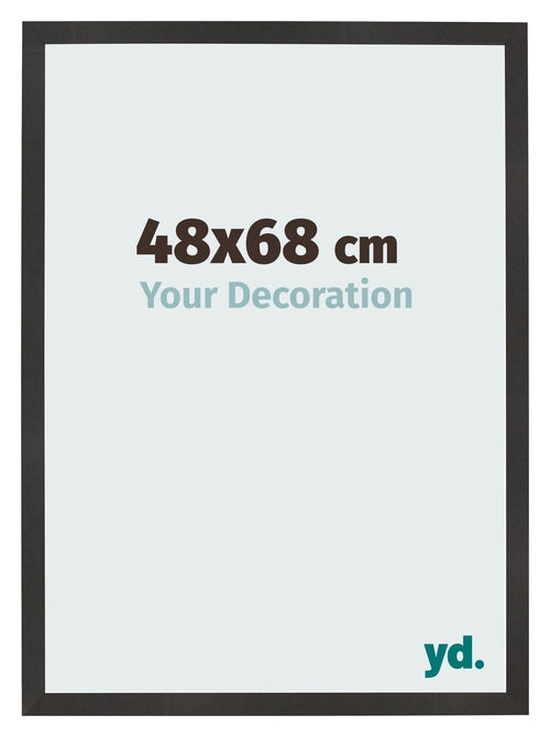 Fotokader 48x68 cm Zwart Mat MDF Bologna Voorzijde Maat | Yourdecoration.be