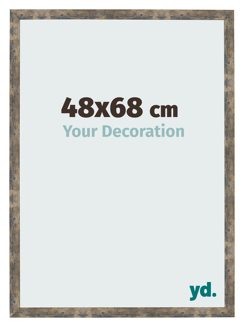 Fotokader 48x68cm Blauw Goud Gemeleerd MDF Bologna Voorzijde Maat | Yourdecoration.be