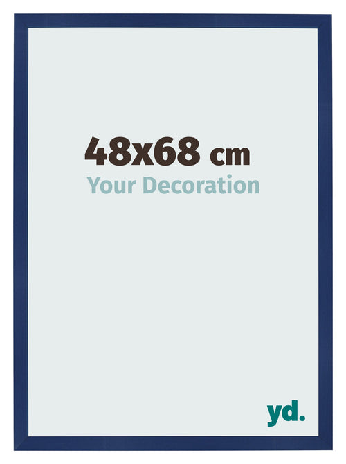 Fotokader 48x68cm Donkerblauw Geveegd MDF Bologna Voorzijde Maat | Yourdecoration.be