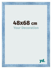 Fotokader 48x68cm Helder Blauw Geveegd MDF Pisa Voorzijde Maat | Yourdecoration.be