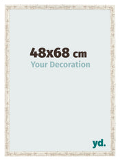 Fotokader 48x68cm Wit Vintage MDF Bologna Voorzijde Maat | Yourdecoration.be