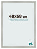 Fotokader 48x68cm Zilver Mat MDF Bologna Voorzijde Maat | Yourdecoration.be
