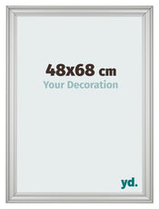 Fotokader 48x68cm Zilver Mat MDF Lazio Voorzijde Maat | Yourdecoration.be