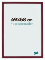Fotokader 49x68 cm Wijnrood Geveegd MDF Bologna Voorzijde Maat | Yourdecoration.be