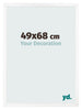 Fotokader 49x68 cm Wit Mat MDF Bologna Voorzijde Maat | Yourdecoration.be