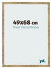 Fotokader 49x68cm Goud Antiek MDF Bologna Voorzijde Maat | Yourdecoration.be