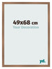 Fotokader 49x68cm Koper Decor MDF Bologna Voorzijde Maat | Yourdecoration.be