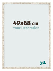 Fotokader 49x68cm Wit Vintage MDF Bologna Voorzijde Maat | Yourdecoration.be