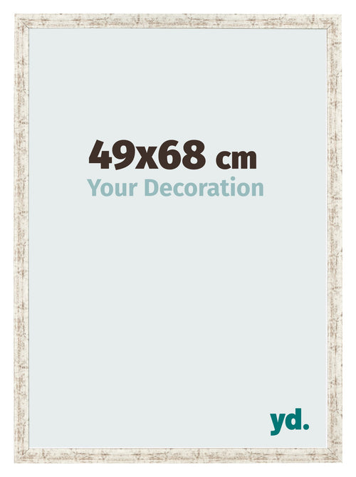 Fotokader 49x68cm Wit Vintage MDF Bologna Voorzijde Maat | Yourdecoration.be