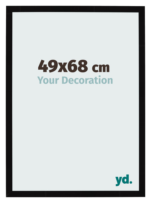 Fotokader 49x68cm Zwart Hoogglans MDF Bologna Voorzijde Maat | Yourdecoration.be