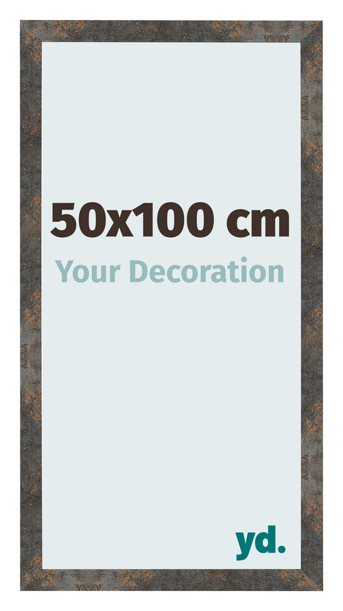 Fotokader 50x100 cm Geoxideerd Metaal MDF Bologna Voorzijde Maat | Yourdecoration.be