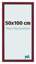 Fotokader 50x100 cm Wijnrood Geveegd MDF Bologna Voorzijde Maat | Yourdecoration.be
