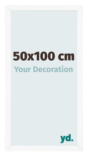 Fotokader 50x100 cm Wit Mat MDF Bologna Voorzijde Maat | Yourdecoration.be
