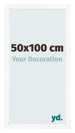 Fotokader 50x100 cm Wit Mat MDF Bologna Voorzijde Maat | Yourdecoration.be