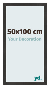 Fotokader 50x100 cm Zwart Mat MDF Bologna Voorzijde Maat | Yourdecoration.be